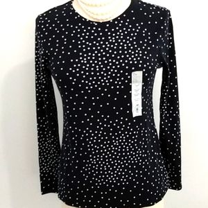 Croft & Barrow Classic long sleeve crew neck Tee. Sz. S 100% cotton